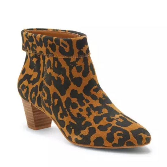 Lucky Brand LK- Zaprika Leopard Print Booties NIB Size 8 Ankle Boots - Picture 1 of 13